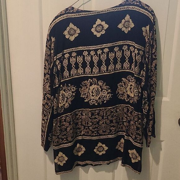 Small Black, Brown and Cream Ruth Norman New York for Saks Fifth Ave Pant Set - Picture 6 of 8